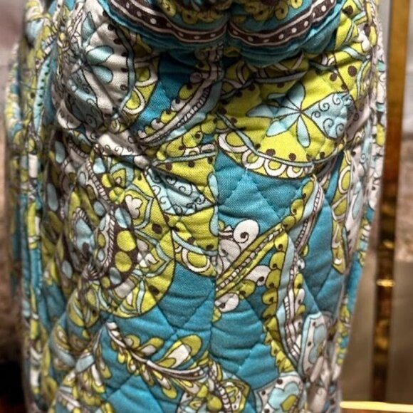 Vera Bradley Peacock Spring 2007 Pattern Zip Top Tote Designer Shoulder Bag EUC - Picture 9 of 15